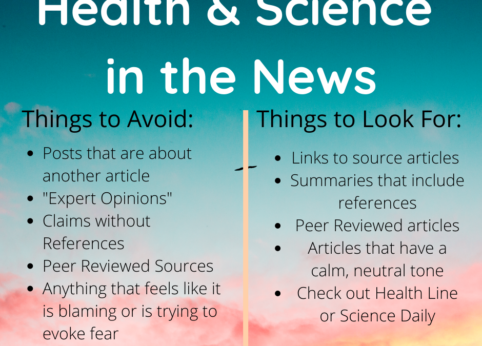 Health in the Medica- How to Find Reliable Sources